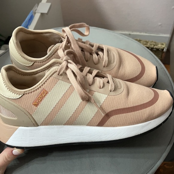 Shoes - Like new Rose gold Adidas sneakers